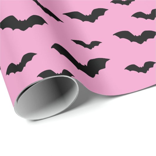Bat silhouettes in pink cadeaupapier (Rol Hoek)