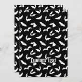 Bat Silhouettes Patroonuitnodiging Kaart (Voorkant / Achterkant)