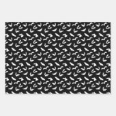 Bat Silhouettes Pattern Inpakpapier Vel (Voorkant 2)