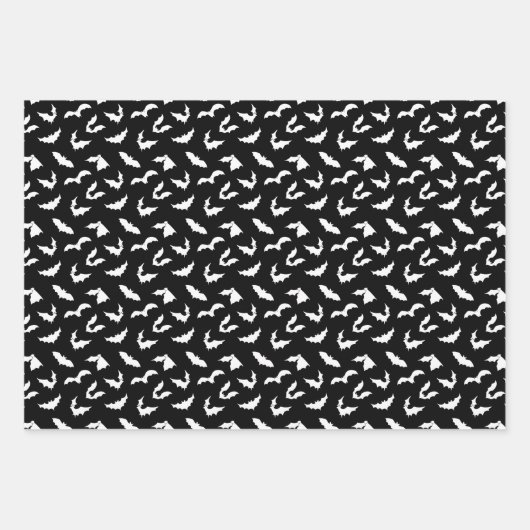 Bat Silhouettes Pattern Inpakpapier Vel (Voorkant 2)