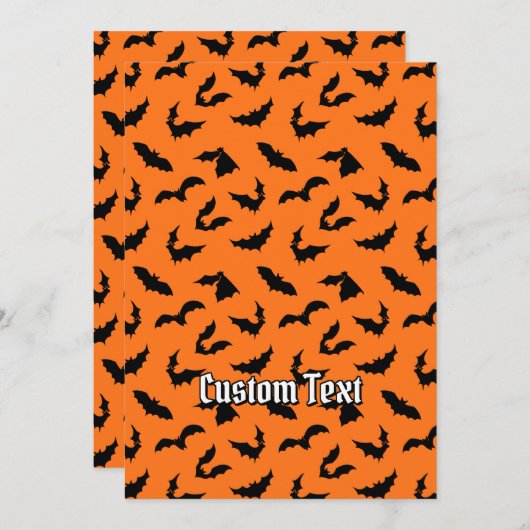 Bat Silhouettes Pattern Kaart (Voorkant / Achterkant)