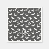 Bat Silhouettes Pattern Napkins Servet (Voorkant)