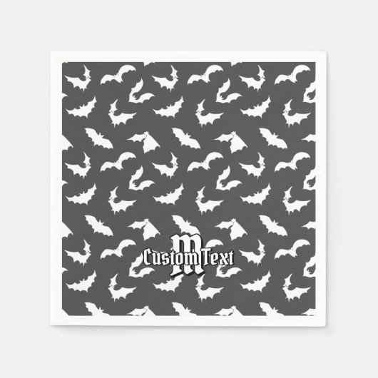 Bat Silhouettes Pattern Napkins Servet (Voorkant)
