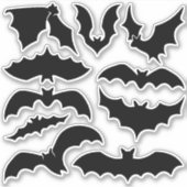 Bat Silhouettes Sticker Set (Voorkant)