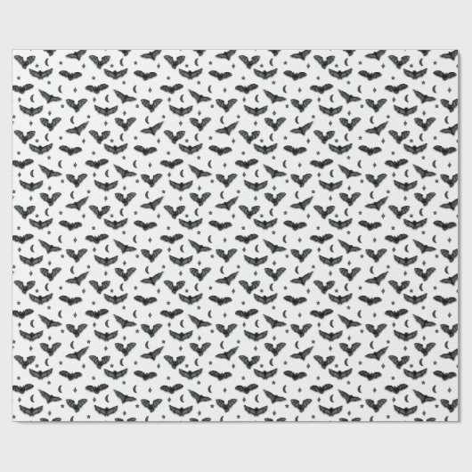 bat silhouettes wrapping paper cadeaupapier (Vlak)