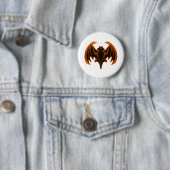 Bat Sinaasappel Het museum Zazzle Gifts Ronde Button 5,7 Cm (In situ)