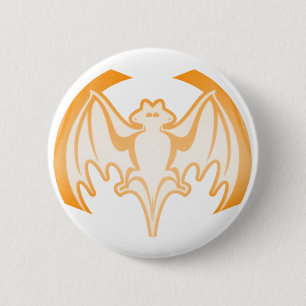 Bat Sinaasappel Inv Het MUSEUM Zazzle Gifts Ronde Button 5,7 Cm