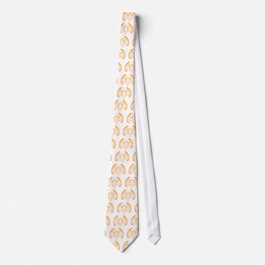 Bat Sinaasappel Inv Het MUSEUM Zazzle Gifts Stropdas (Voorkant)