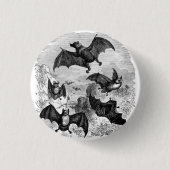 Bat Sketch Ronde Button 3,2 Cm (Voorkant)