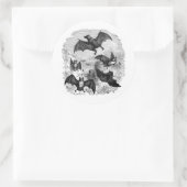 Bat Sketch Ronde Sticker (Tas)