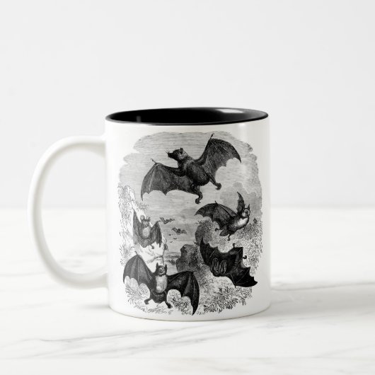 Bat Sketch Tweekleurige Koffiemok (Links)