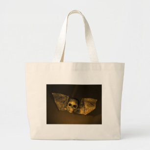 Bat Skull Grote Tote Bag