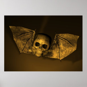 Bat Skull Poster