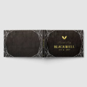 Bat & Spiderwebs Mr & Mrs Gothic Halloween Wedding Gastenboek (Volledig)
