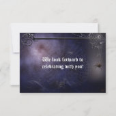 Bat, spinnen en volle maan RSVP Kaartje (Achterkant)