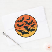 Bat Sunset Ronde Sticker (Envelop)