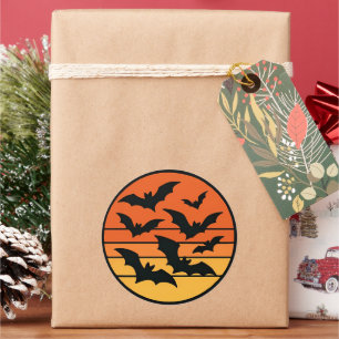 Bat Sunset Ronde Sticker