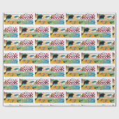 Bat Superheld Wrapping Paper Cadeaupapier (Vlak)