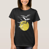 Bat Swarm op Full Moon  T-shirt (Voorkant)