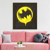 Bat Symbol over Justice League Canvas Afdruk (Insitu (Woonkamer))