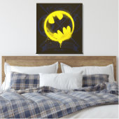 Bat Symbol over Justice League Canvas Afdruk (Insitu (Slaapkamer))