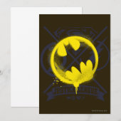 Bat Symbol over Justice League Kaart (Voorkant / Achterkant)