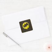 Bat Symbol over Justice League Vierkante Sticker (Envelop)