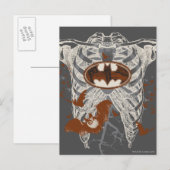 Bat Symbool Ribcage  Collage Briefkaart (Voorkant / Achterkant)