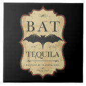 Bat Tequila Halloween Label Tegeltje (Voorkant)