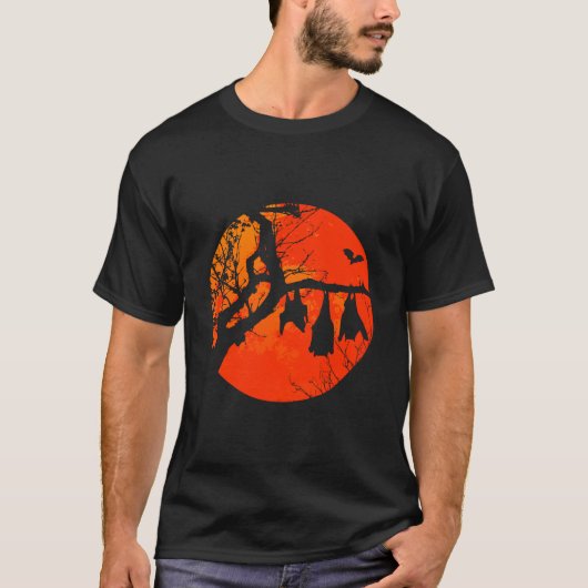 Bat Tree Moon T-shirt (Voorkant)