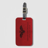 Bat Vampire bloedrood Bagagelabel (Voorkant (verticaal))