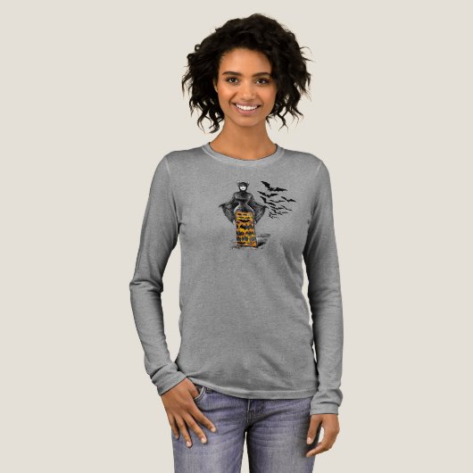 Bat victorian lady Halloween t shirt (Voorkant)