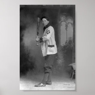 Bat voor honkbalspeler poster