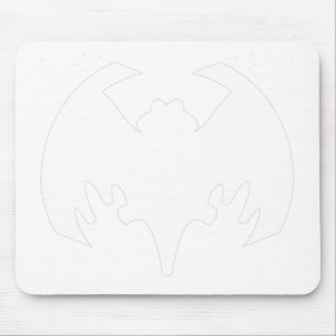 Bat White Het museum Zazzle geschenken Muismat