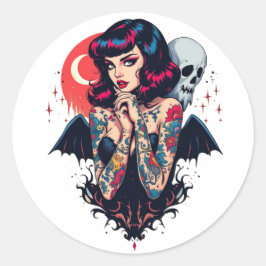 Bat Wing Beauty Ronde Sticker