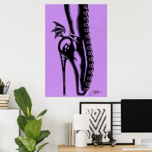 Bat Wing Boot Poster (Thuiskantoor)