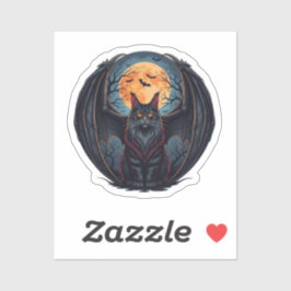 Bat Wing Coon - Maine Coon voor Halloween Sticker