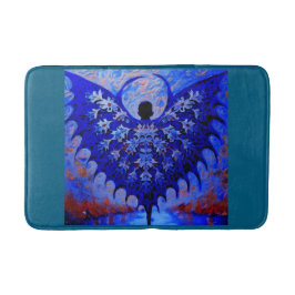 Bat Wing Creature Met Geweldige Blauwe Vleugelspre Badmat