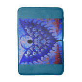 Bat Wing Creature Met Geweldige Blauwe Vleugelspre Badmat (Voorkant Verticaal)