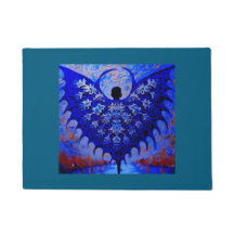 Bat Wing Creature Met Geweldige Blauwe Vleugelspre