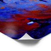 Bat Wing Creature Met Geweldige Blauwe Vleugelspre Perfect Poster (Hoek)