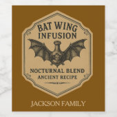 Bat Wing Infusie Nocturnal Blend Tonic Wijn Etiket (Enkel label)