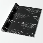 Bat Wing Merry Christmas Bookish Wrapping Paper Cadeaupapier<br><div class="desc">Bat Wing Merry Christmas Bookish Wrapping Paper</div>