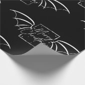 Bat Wing Merry Christmas Bookish Wrapping Paper Cadeaupapier (Hoek)
