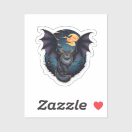 Bat Wing Perzisch - Perzische kat Halloween Sticker