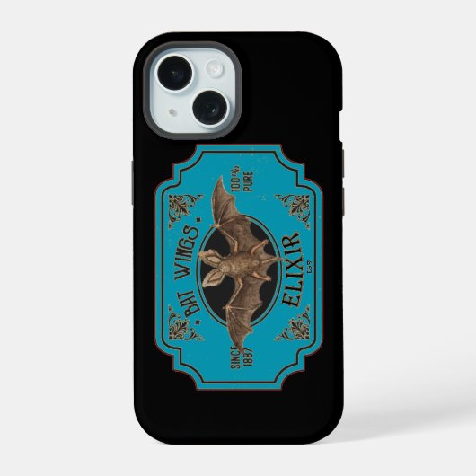 BAT WINGS ELIXIR grappige halloween iPhone 15 Case (Achterkant)