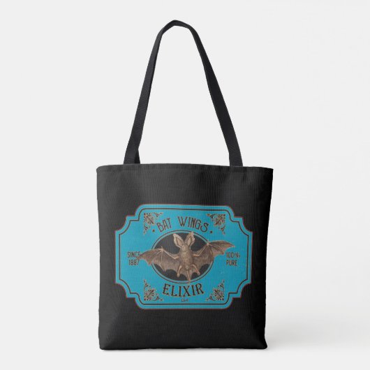 BAT WINGS ELIXIR grappige halloween Tote Bag (Achterkant)