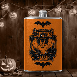 Bat Wings Elixir Sinaasappel en Black Glitter Heupfles