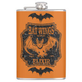 Bat Wings Elixir Sinaasappel en Black Glitter Heupfles (Voorkant)