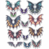 Bat Wings Kleurenillustraties ARt Collage sheet Sticker (Voorkant)